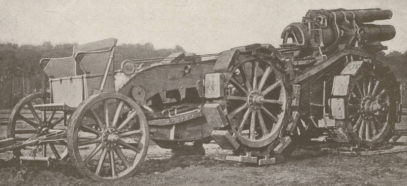 Howitzer en position de transport